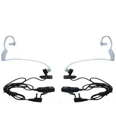 Midland AVPH3 Transparent Security Headsets with PTT/VOX - Pair,Black 2-Pack