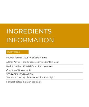 Hides Fine Foods Celery Seeds 500g: GMO Free, Vegetarian-Friendly Spice Staple for French and European Cuisine - Buy Online on SooperMarket.com