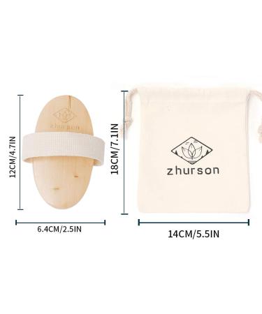Zhurson Oval Dry Brushing Body Bath Brush - Natural Bristles for Exfoliation and Circulation Boost - Buy Online on SooperMarket.com