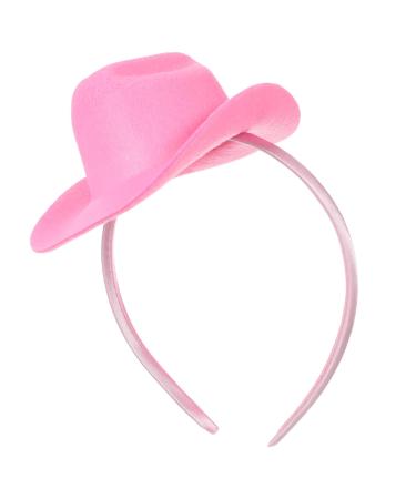Healeved Cowboy Hat Headband Cowgirl Costume Accessories Western Party Hats Mini Cowboy Hats Cowgirl Headband Tea Party Hat Headband Cowgirl Headpiece Tiny Cowboy Hat Polyester