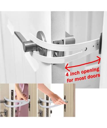 2PCS Adjustable Cat Door Holder Latch - Easy Install Flex Strap - Dog Proof Door Lock - Keep Dogs Out of Litter & Food - Buy Online on SooperMarket.com