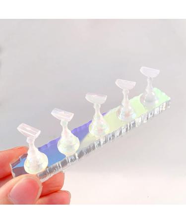Asukohu Nail Holder Practice Nail Art Nail Holder For Acrylic Nails Painting Nails Practice Display Stand Acrylic Nail Nail Art Display Stand Clear - Buy Online on SooperMarket.com