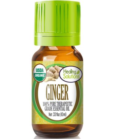 Healing Solutions Organic 10ml Oils - Ginger Essential Oil - 0.33 Fluid Ounces