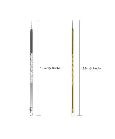 Blackhead Remover Kit - 2 PCS Pimple Popper Tool for Face & Nose | Blackhead & Whitehead Removal Treatment Tool - Blemish & Acne Extractor Set - Buy Online on SooperMarket.com