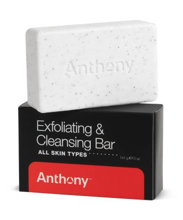 Anthony Mens Soap Bar Exfoliating Soap: Grapefruit Scent   Contains Cucumber Extract  Jojoba  Shea Butter  Squalane and Coconut Oils  Moisturizes & Exfoliates Body Skin 5 Oz 5 Ounce (Pack of 1)