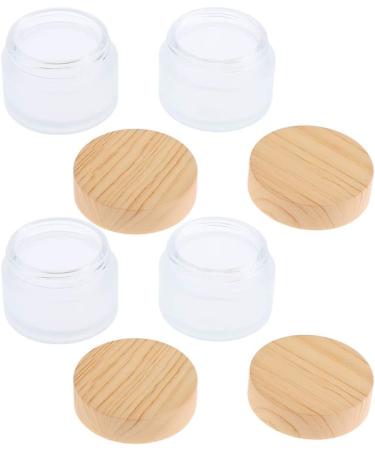 B Blesiya 4 Pieces 50g Empty Glass Cream Jars - Ointment & Cosmetic Containers with Screw Lid for International Shipping - Buy Online on SooperMarket.com