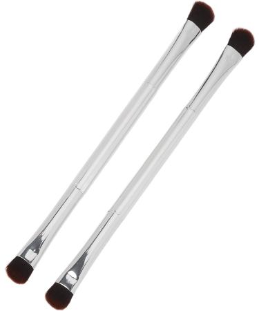 Soft Hair Eyeshadow Brush Set Silver Double Ended Makeup Brush for Women Precise Application with Supple Fiber Hair Convenient for Home and Stage Makeup - Buy Online on SooperMarket.com
