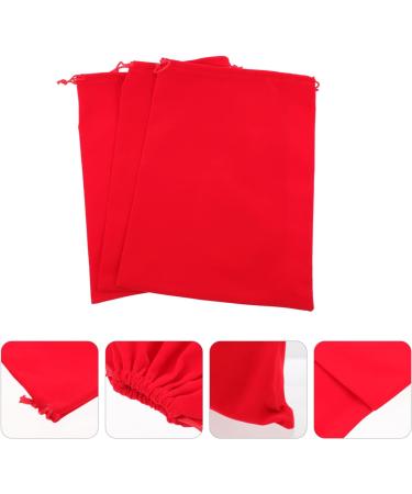 Mikinona 3pcs Hair Dryer Storage Bag Practical Storage Pouches Blow Dryer for Curly Hair Flannel Red - Buy Online on SooperMarket.com