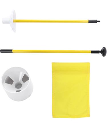 SPYMINNPOO Detachable 2 Section Golf Flagstick with Yellow Flag for Putting Green - Buy Online on SooperMarket.com
