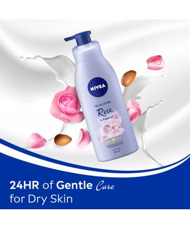 Nivea Rose and Argan Oil Body Lotion 400ml - Hydrating Formula for Dry Skin - Buy Online on SooperMarket.com