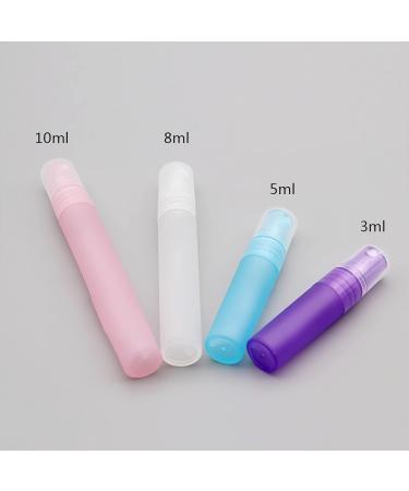 Zeoabsy 10pc Empty 3ml Matt Transparent Spray Bottles - Fine Fog Pumps & 2x Funnels for Water & Alcohol - Ideal for Perfume Travel Kits - Buy Online on SooperMarket.com
