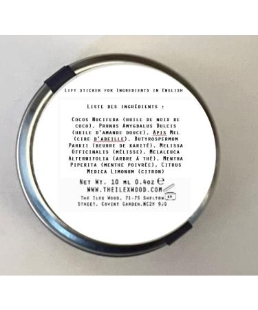 The Ilex Wood - Lemon Balm and Peppermint Lip Balm - All natural coldsore prevention palm oil free cruelty free plastic free moisturising lip balm handcrafted in the UK - 10ml - Buy Online on SooperMarket.com