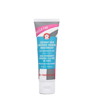 First Aid Beauty Hello FAB Coconut Skin Smoothie Priming Moisturizer, 2-in-1 Moisturizer and Makeup Primer 1.7 Oz.