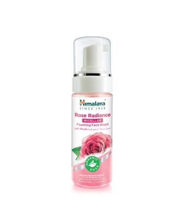 Himalaya Rose Radiance Micellar Foaming Face Wash Removes Waterproof Make-up 150ml
