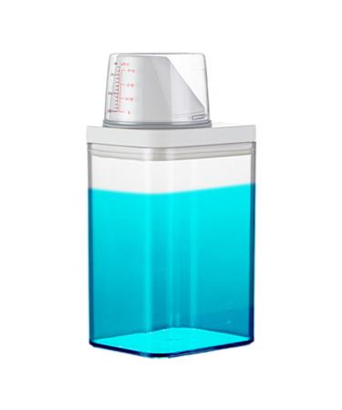 Laundry Detergent Dispenser Washing Powder Storage Detergent Container with Measuring Cup Laundry Powder Container Fabric Softener Box Detergent Dispenser for Bathrooms Toilets 1100ml