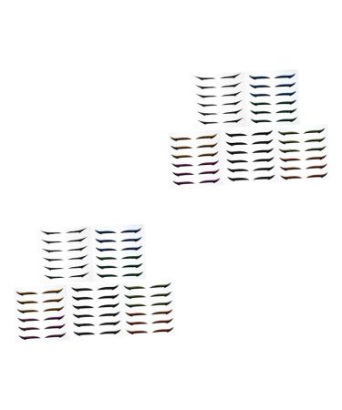 WOONEKY 72 Pairs Glitter Eyeliner Eyeshadow Tape Glitter Eyelid Tape Self- Adhesive Eye Line Strip Sticker