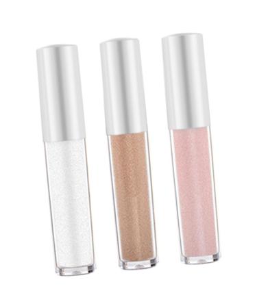 Mikinona 3pcs Polarized Monochrome Eyeshadow Sparkle Eyeshadow Liquid Glitter Eyeshadow Makeup Stuff Plastic