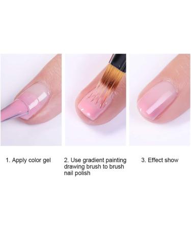 TOSSPER UV Gel Nail Brush with Rhinestone Handle - Ombre Nail Art Painting Pen & Pro Gradient Tool - Buy Online on SooperMarket.com