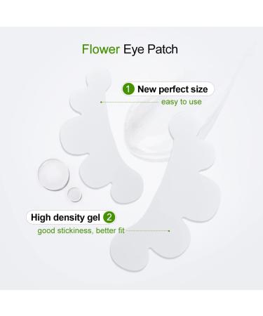 Lunamoon Eye Pads for Eyelash Extensions - 50 Pairs Flower-Green | Ideal for Eyeliner Coloring & Lifting - Buy Online on SooperMarket.com