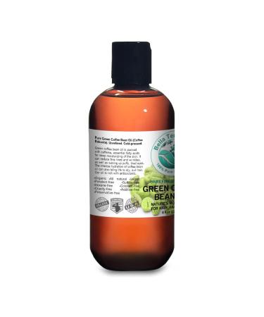 Organic Green Coffee Bean Oil 8 oz - Cold-Pressed, Unrefined, 100% Pure - Antioxidant-Rich Natural Moisturizer for Face and Body - Buy Online on SooperMarket.com