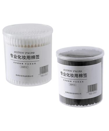 2 Cosmetic Cotton Stick Double Tipped Cotton Swabs Reusable Ear Iodine Cotton Buds Ear Cleaning Buds Cotton Tips Cleaning Swabs White Earbuds Ear Cotton Buds Baby Double Head
