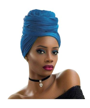 Youme Stretch Jersey Turban Head Wrap for Women - Soft, Breathable Scarf in Black, Navy Blue, Red - Buy Online on SooperMarket.com