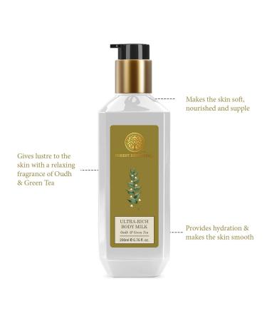 Buy Forest Essentials Oudh and Green Tea Ultra Rich Body Lotion - 200ml | Luxury Body Care | International Shipping Available - Buy Online on SooperMarket.com