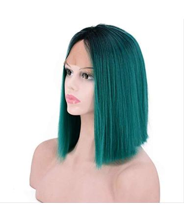 BGHJUE Dark Green Lace Front Wig | Hand Woven Gradient Hair | International Shipping Available - Buy Online on SooperMarket.com