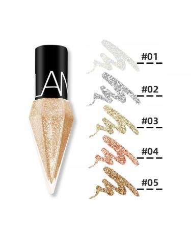 Go Ho Glitter Liquid Eyeliner Set - 5 Metallic Shimmer Colors for Waterproof and Long-Lasting Sparkle Eyes - Korean Makeup Collection - Buy Online on SooperMarket.com