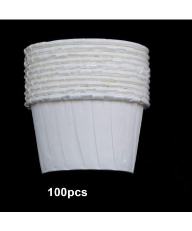100PCS White Cardboard Wax Paper Cups for Hair Removal Bean Tools & Butter Beans - Buy Online on SooperMarket.com