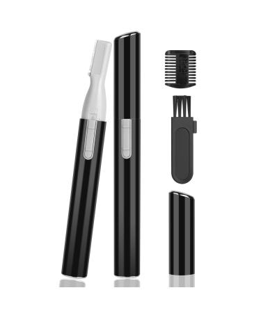ACWOO Eyebrow Hair Removal for Women Men Upgraded Mini Portable Eyebrow Trimmer Painless Face Hair Shaver Electric Eyebrow Razor for Brows Face Cheek Lips Peach Fuzz Black