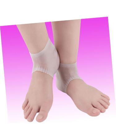 Healeved 1 Pair Foot Care Protector for Men Women Silicone Socks Moisturizing Socks Shoe Insole Shoe Filler Breathable Socks Gelt Shoe Inserts Silicone Gel Socks Heel White medium - Buy Online on SooperMarket.com