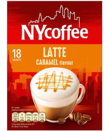 NY Coffee Latte Caramel Flavour 18 x 14g sachets in each box total 36 - Buy Online on SooperMarket.com