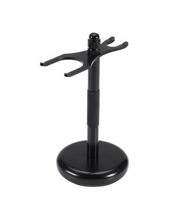 Shaving Brush Stand Zinc Alloy Holder Stable Well Balanced Moustache Razor Brush Base Drip Stand for Man (Black)