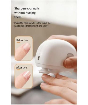 Electric Nail Clipper Grinding and Polishing Multifunctional Portable Automatic Nail Grinder Electric Manicure Tool Easy to Use C White - Buy Online on SooperMarket.com