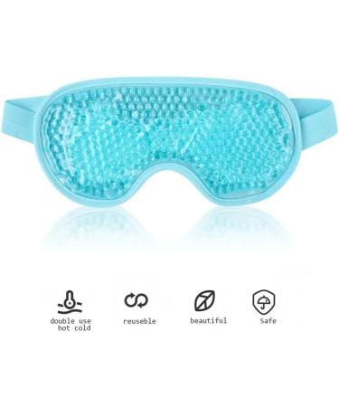 Gamufw Cooling Eye Mask Hot Cold Therapy Gel Eye Mask for Puffy Eye Migraine Relief Headache Dark Circles Dry Eyes Swollen Eyes Sinus Pain (Blue) - Buy Online on SooperMarket.com