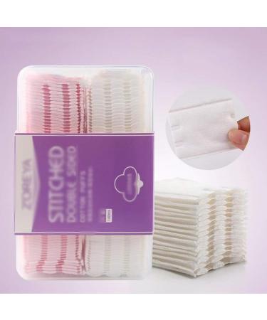 Portable Cleansing Cotton Hot Cosmetics Facial Cotton Pad Cosmetic Puff Organic Cotton Swab Box Eye Cleaning Pad Combination Installed 140PCS Soft Comfortable (Color : White or Pink) - Buy Online on SooperMarket.com