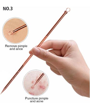 4PCS/SET Blackhead Removal Tool Pimple Cleansing Tool Kit Stainless Steel Acne Pimple Extractor Acne Remover Tool With Box(Rose Gold) pimple extractor - Buy Online on SooperMarket.com
