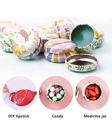 Rarapop 12 Pack Round Empty Tin Candle Jars - 20ml Refillable Travel Tins for Candle, Lip Balm, Salve, Eye Shadow & Powder - Buy Online on SooperMarket.com