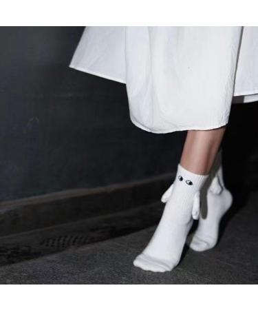 Magnetic Suction 3D Doll Couple Socks - Cute Novelty Socks for Couples - White, 1 Pair - Buy Online on SooperMarket.com