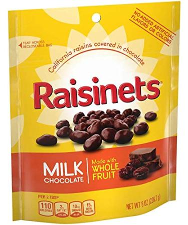 Raisinets Milk Chocolate Covered California Raisins Movie Theater Reclosable Bag - 8 Oz 8 Pack - Buy Online on SooperMarket.com