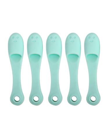 Silicone Nose Brush Face Scrubber Manual Blackhead Remover Exfoliator Finger Pad Nose Pore Wash Skin Care Beauty Tool 5PCS