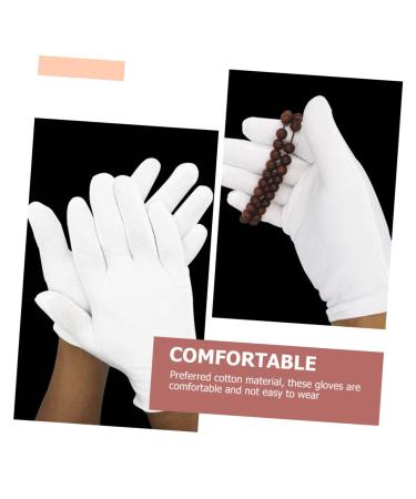 Healeved 48 Pairs White Cotton Gloves Jewelry Touching Gloves Key Hider Outdoor Washable Cotton Gloves Utility Work Gloves Mittens Tires Elastic Gloves Miss Wen Wan Labor Protection Cotton - Buy Online on SooperMarket.com