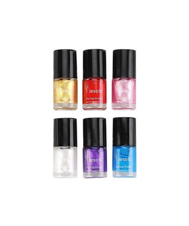 6pcs Pet Dog Nail Polish Dog Nail Paint Pens Pet Products Pet Nail Polish Nail Polish for Dogs with Dark Nails Red Glitter for Nails Pet Supplies Gel Nail Polishes Cosmetic The Dog