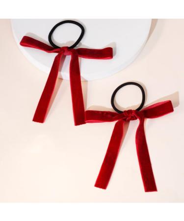 Limtula 2pieces Colorful Ribbon Bowknot Hair Scrunchies Elastic Hair Ropes Ponytail Holder Festival Woman Hair Supplies Black - Buy Online on SooperMarket.com