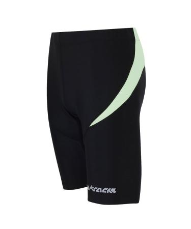 Airtracks men's functional running pants Shortly Pro - running - running tight - running shorts - sports trousers - jogging pants - compression - breathable - quick -drying - reflectors L black -gray