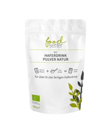 Foodsetter organic oat drink powder |500g bag |Oat powder |Instant oat powder |Organic finity |Vegan |Gluten -free |Without added sugar |0.5kg