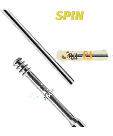 SOMROZ 6-Piece Ear Cleaning Tool Set 2023 - Professional Stainless Steel Earwax Removal Kit with Spiral Design and Portable Keychain Case - Buy Online on SooperMarket.com