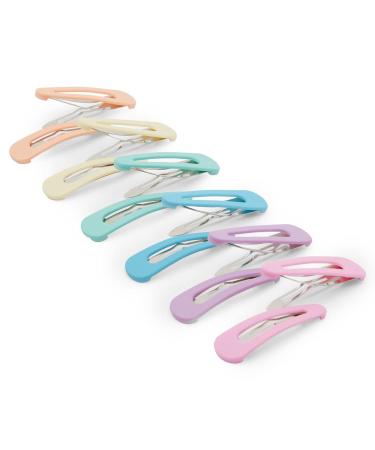 Large Snap Hair Clips for Women and Girls - 12 Pack in 6 Pastel Colors (2.4 Inches) | Hair Accessories for All Ages - Buy Online on SooperMarket.com