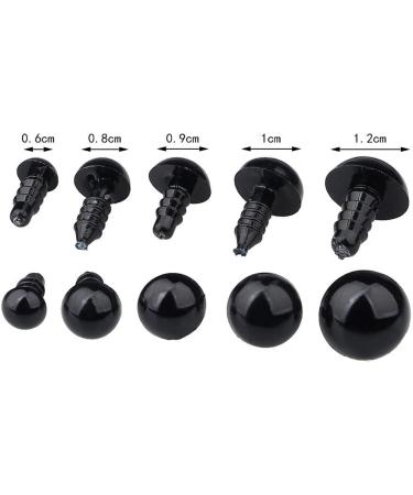200pcs Black Plastic Safety Eyes for Toy Making and DIY Crafts - 6-12mm - Buy Online on SooperMarket.com